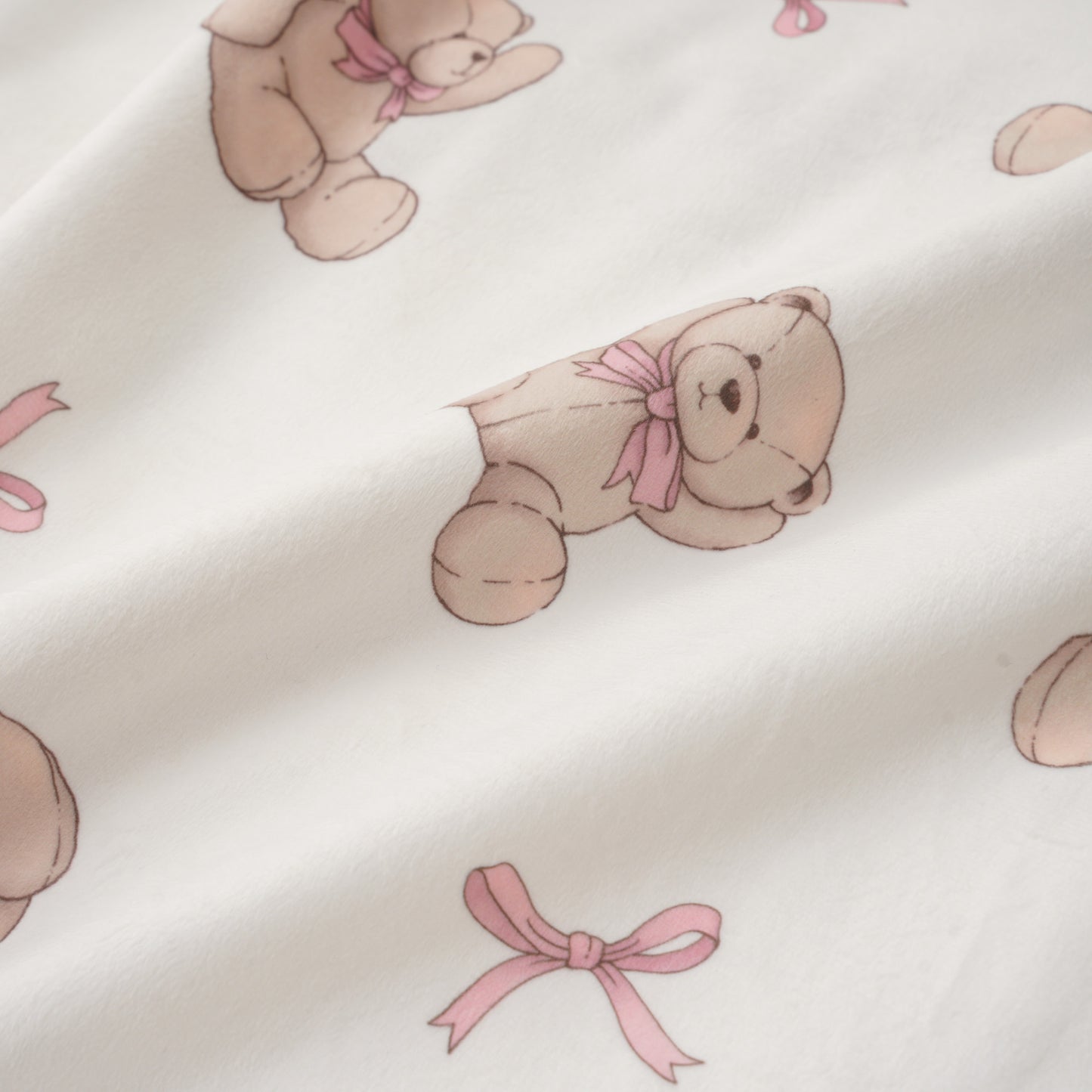 ๐ Blanket/ Rosie Bear Hug โ Pink Bows & Teddy Bear Snuggles