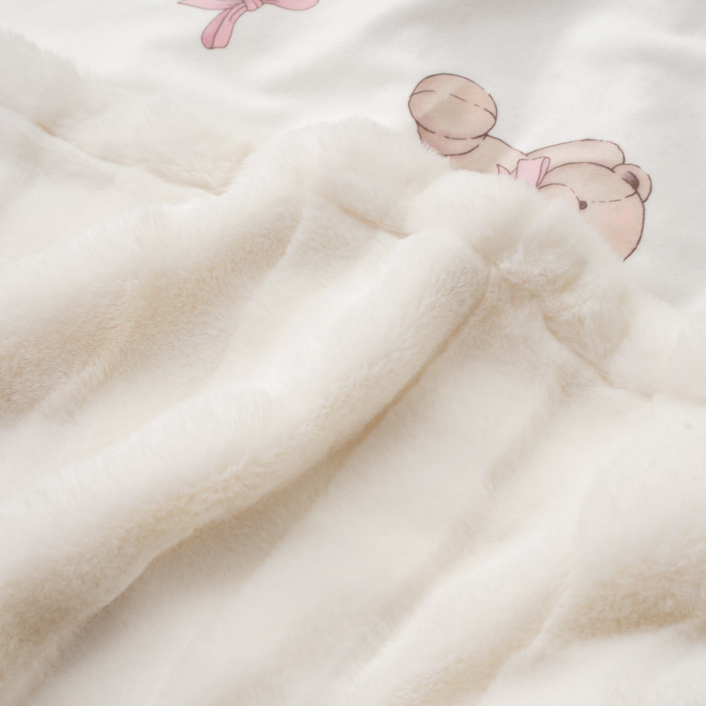 ๐ Blanket/ Rosie Bear Hug โ Pink Bows & Teddy Bear Snuggles