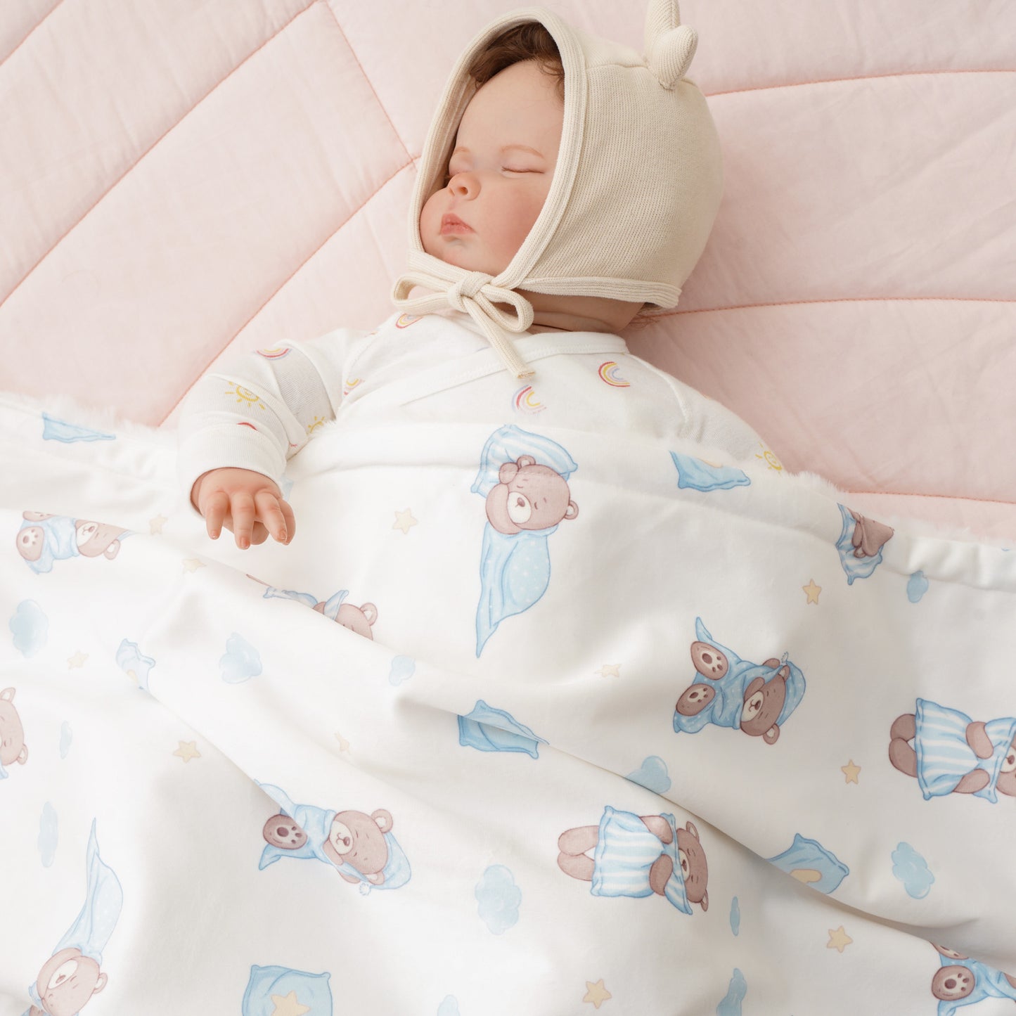 π Blanket/ Dreamy Teddy Nights β Sleepy Bear with Stars