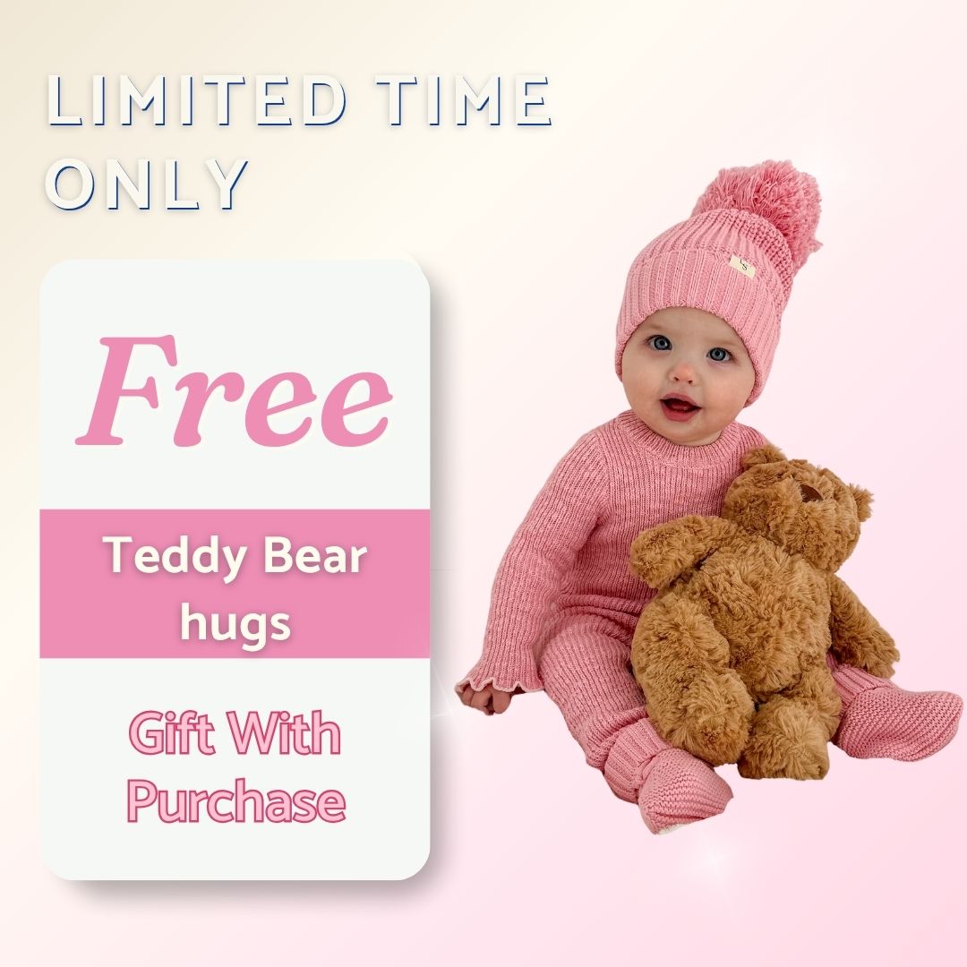 ๐ Blanket/ Rosie Bear Hug โ Pink Bows & Teddy Bear Snuggles