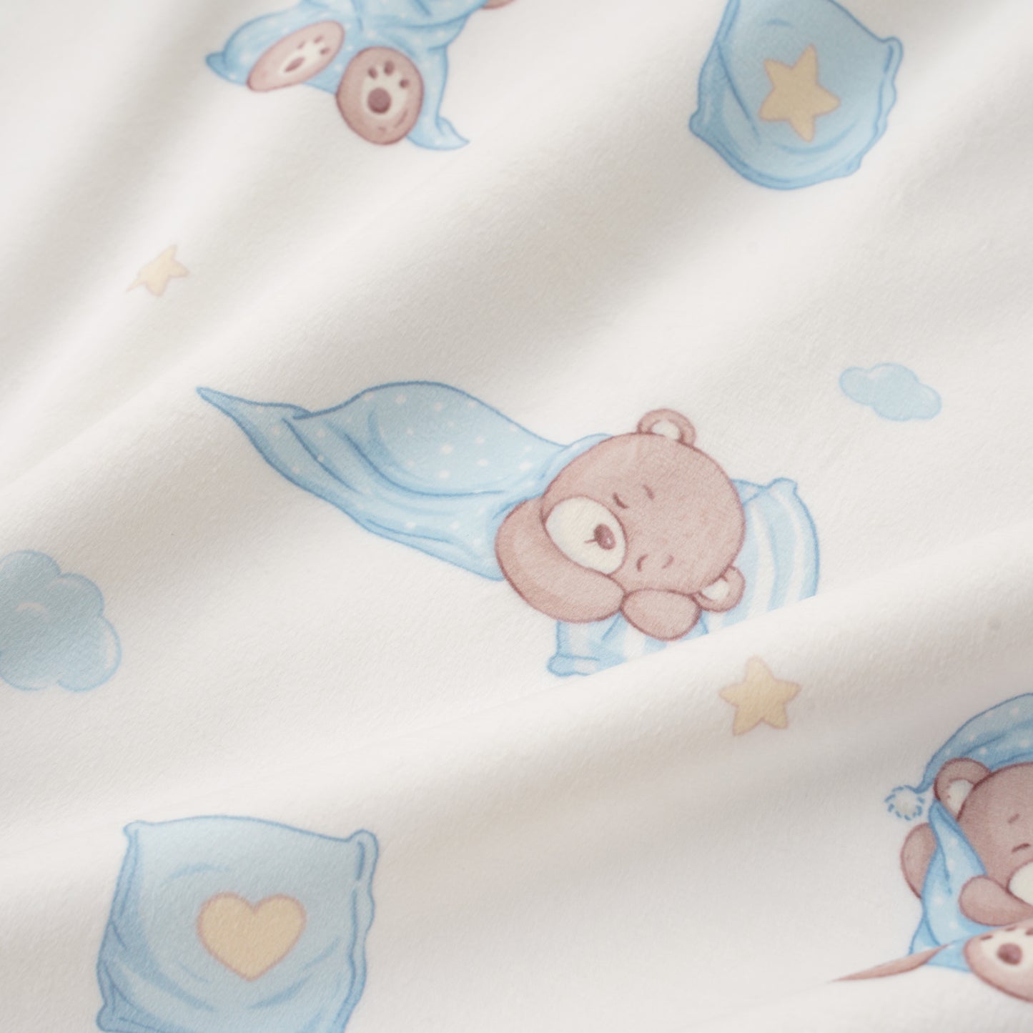 🌙 Blanket/ Dreamy Teddy Nights – Sleepy Bear with Stars