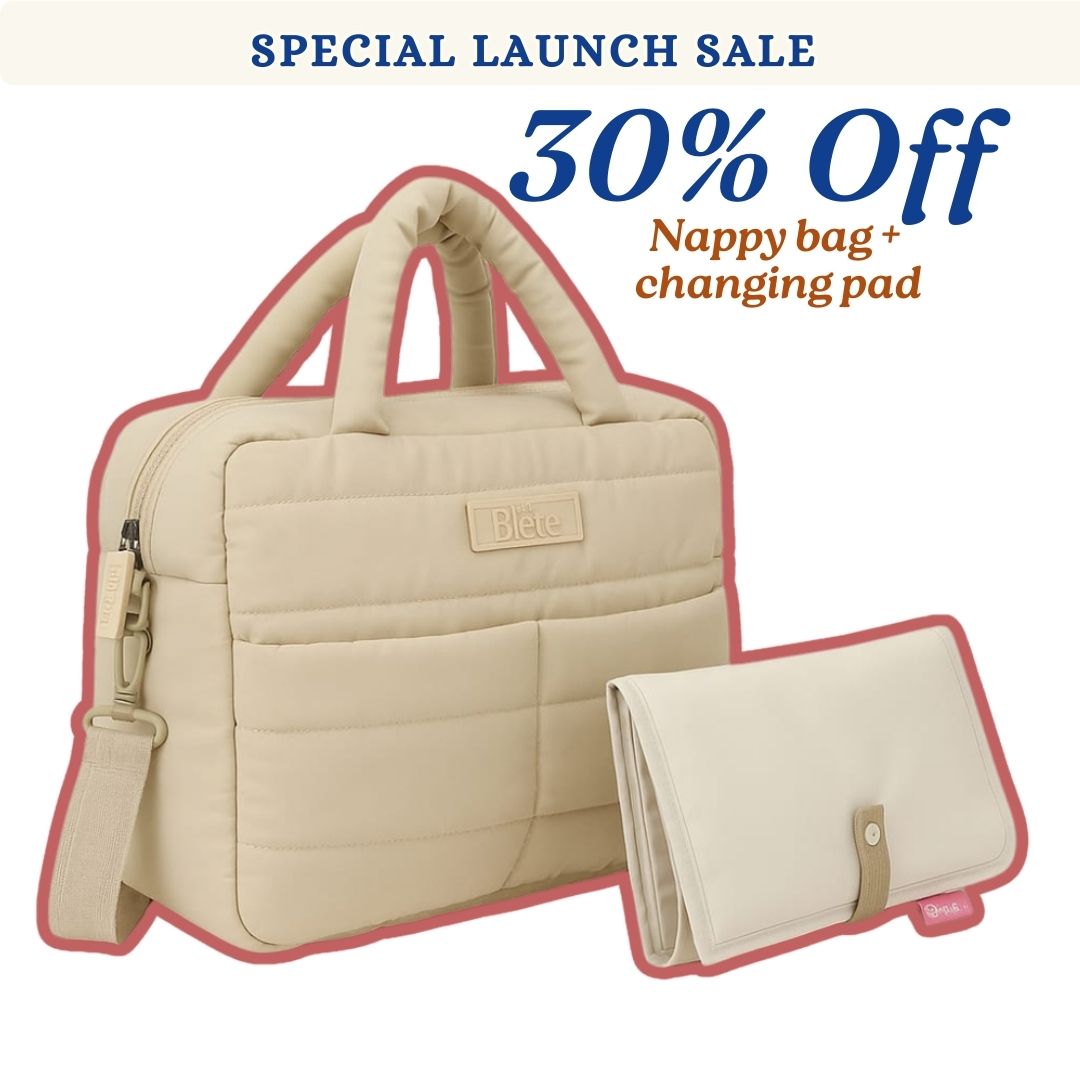 The Bleue Bebe Baby / Nappy Bag - Ivory