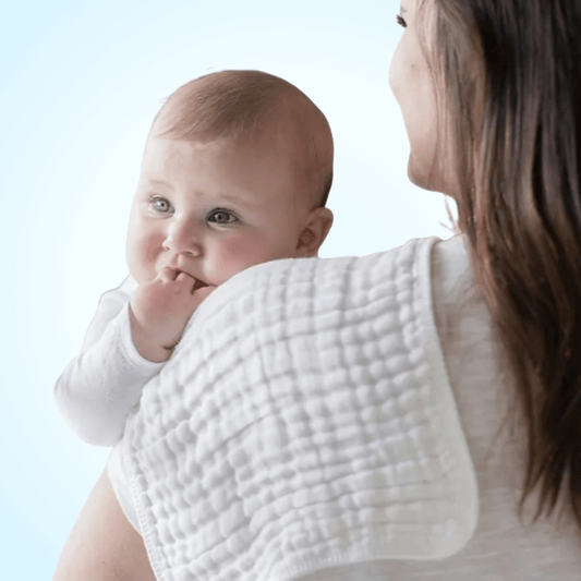 3 Highly Absorbent 6 Layers 100% Organic Soft Cotton-Muslin Baby Burp Cloths