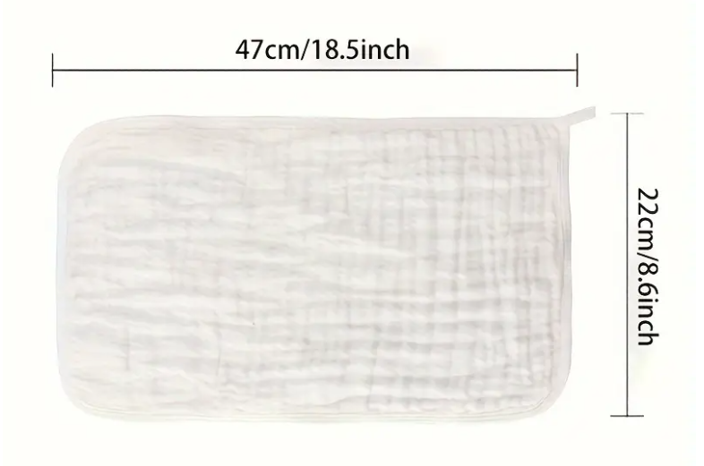 3 Highly Absorbent 6 Layers 100% Organic Soft Cotton-Muslin Baby Burp Cloths
