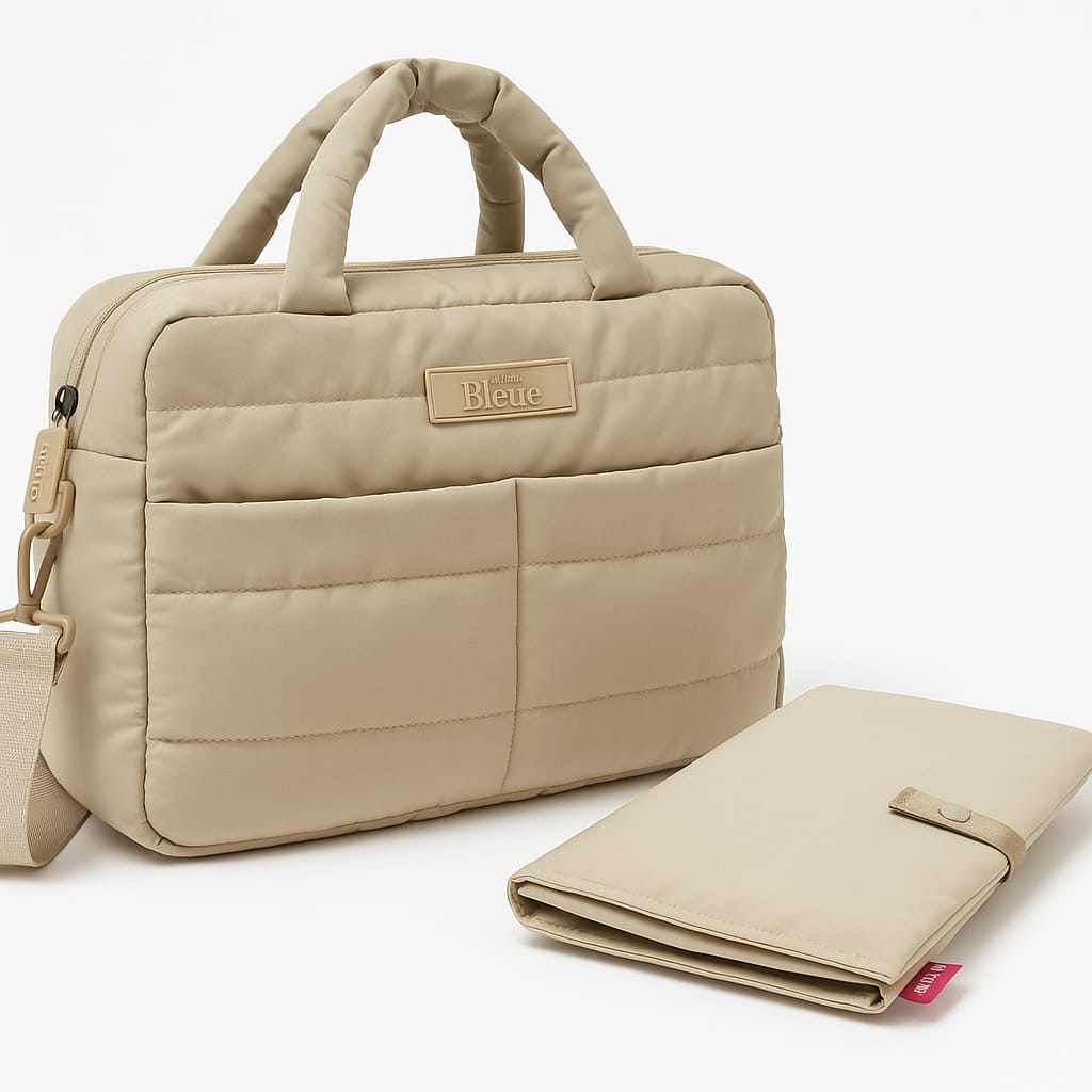 The Bleue Bebe Baby / Nappy Bag - Ivory