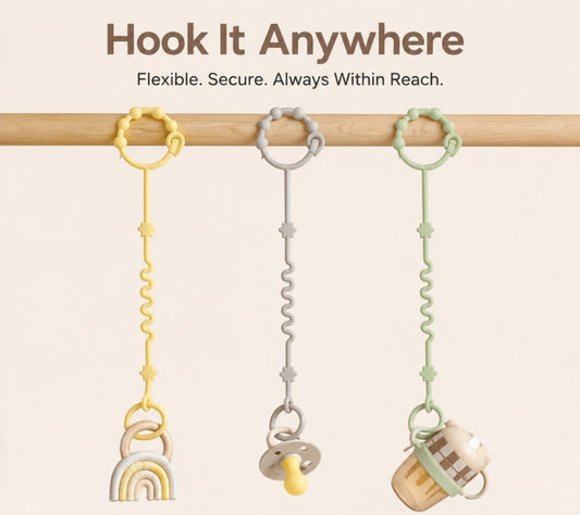 3 in 1 Silicone Toy Strap Baby Pacifier Clip Teething Leash Anti Drop Stroller Accessory Toddler Nursing Hanging Rope Flexible Manual