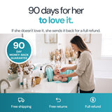 90 days for her to love it, free returns